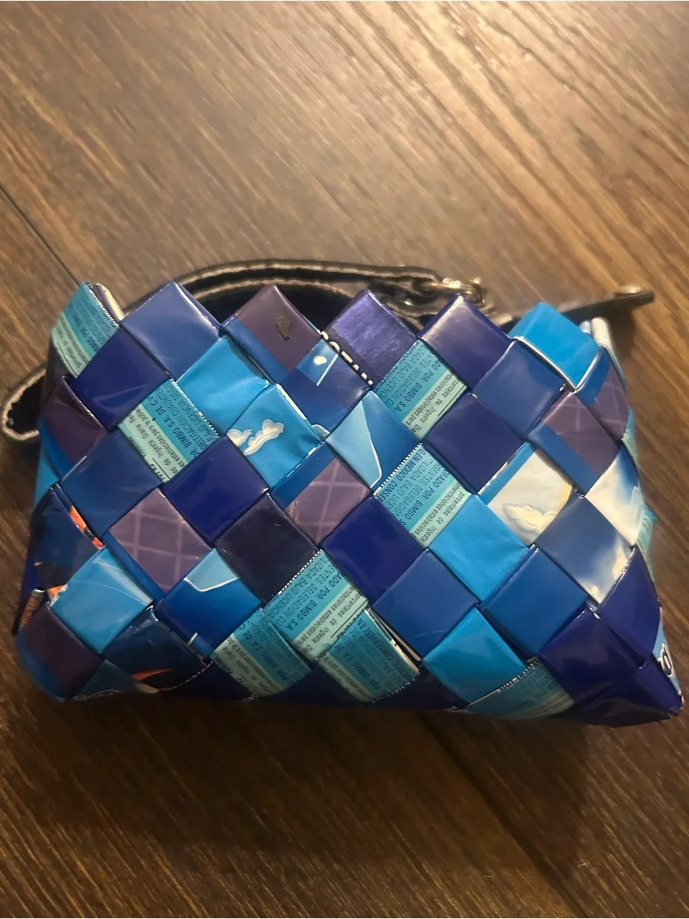 Nahui Ollin Upcycled Candy Wrapper vintage Mini Clutch